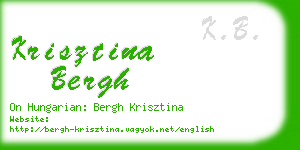 krisztina bergh business card